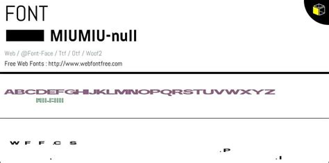 MIU MIU null Fonts Free Downloads.